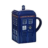 QLTY Doctor Who Tardis Mug en céramique avec Couvercle,500 ML,Tasse en céramique pour café,Lait,Cappuccino,Cadeau drôle de Tasse à café en ...