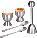 Queta Coquetier d'œuf Coupe-Coquille ouvre-Porte-Oeufs en Acier Inoxydable Outil de Cuisine Couteaux et Ustensiles kit Outil de découpe pour œuf ...