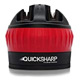 QuickSharp EasyPRO Aiguiseur de Couteaux avec Ventouse Sécurité | Rouge