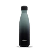 Qwetch - Bouteille Isotherme Graphite Kaki & Noir 500ml - Gourde Nomade Inox - 24h Froid et 12h Chaud - ...