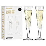 Ritzenhoff 6031003 Lot de 2 verres à champagne 200 ml – Série Goldnacht Duett 2022 – Lot de 2 pièces ...