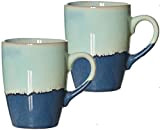 Ritzenhoff & Breker Matos Lot de 2 tasses à café en céramique Vert 540 ml