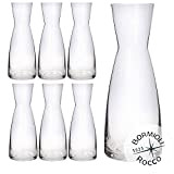 Rocco Bormioli Ypsilon Lot de 6 carafes en verre Star Glass transparent de 1 litre - Fabriqué en Italie