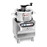 Royal Catering RCBC-5V2 Cutter À Viande De Cuisine Vertical Robot Culinaire (800 W, 5 l, 230 V, 1500/2800 tr/min, Acier inoxydable)