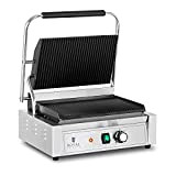 Royal Catering RCPKG-2200-R Machine À Panini Grill Appareil Toaster Croque-Monsieur Professionnel Professionnelle (2 200, 33 x 22 cm, 50 - ...