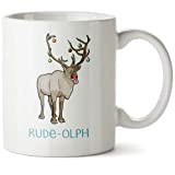 Rudolph Christmas Joke Cadeau de tasse, tasse blanche drôle