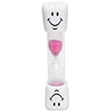 Sablier Smiley Liroyal d’une durée de 2 minutes, pour brossage dents pour enfant (rose), rose, 2 min