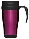 Sagaform - Mug de Voiture Rose Acier Inox avec Poignée 50 cl