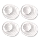 Schramm® 4 pcs. coquetiers ovales en porcelaine blanche Support d'oeuf avec plateau Support d'oeuf 4-pack