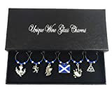 Scottish / Scotland Wine Glass Charms with Gift Box Handmade by Libby's Market Place by Libby's Market Place