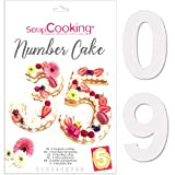 Scrap Cooking - Kit Moules Number Cake - Chiffres 0 à 9 - Hauteur 28 cm / 11 pouces - ...