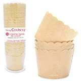 SCRAP COOKING - Lot de 25 Caissettes de Cuisson pour Cupcakes & Muffins - Couleur Papier Kraft - Décorations Étuis ...