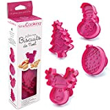 ScrapCooking - Kit Je Fais mes Biscuits de Noël - 4 Découpoirs Emporte-pièces en 3D avec Poussoirs : Bonhomme de ...