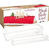 ScrapCooking - Kit Moule Bûche de Noël & Insert - 2 Moules PVC Semi-rigides & Réutilisables - Accessoires Pâtisserie Dessert ...