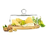 Sendez Cloche en verre avec planche à découper 28 cm Cloche à fromage Cloche en verre Cloche à gâteau Cloche ...
