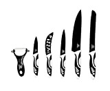 Set couteaux de cuisine céramique pro 6 pcs - Noir