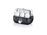SEVERIN Cuit-œufs 420 W, Appareil de cuisson pour 1 à 6 œufs, Doseur d'Eau Gradué et Perce-Œufs Inclus, Cuiseur à ...