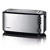 SEVERIN Grille-pain automatique 1 400 W, Toaster compact 2 fentes jusqu'à 4 tranches, Grille-pain électrique avec réglage du degré de ...