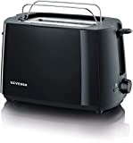 SEVERIN Grille-pain automatique 700 W, Toaster compact jusqu’à 2 tranches, Grille-pain électrique avec réglage du degré de brunissage & support ...