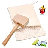 SICHUANG Lewis Canvas Ice Bag and Manueller Ice Breaker, Professional Crushes Ice Dried Ice Dried Ice Bag Bag Sac en ...
