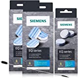 Siemens Lot de 10 pastilles de nettoyage TZ80001 + 6 pastilles détartrantes TZ80002, pour les machines à café de la série EQ