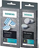 Siemens TZ80001 Lot de 10 pastilles de nettoyage, avec 3 tablettes détartrantes, pour les machines à café de la série EQ