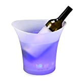 Smad Seau à Champagne Lumineux, Seau à Glace LED Multicolore, pour Champagne, Bière, Vin, Boissons, pour Fête, Bar, Domicile, 5L, ...