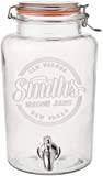Smith's Mason Jars Distributeur de boissons en verre de 5 litres avec robinet en acier inoxydable avec support no pas ...