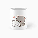 Snuggles - Mochi Peach And Goma Cute Cat Love Classic Mug Best Gift Funny Coffee Mugs 11 Oz
