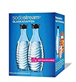 Sodastream Lot de 2 Carafes en Verre pour Machine à Eau Pétillante Crystal, Transparentes, Compatibles Lave-vaisselle, 2 x 0.6 L ...