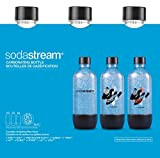Sodastream lot de 3 Bouteilles de Gazéification Classique - 1L - Crystal (Noir)