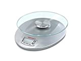 Soehnle Balance de cuisine Roma Silver, Balance culinaire à affichage LCD, Balance alimentaire d’une capacité de 5 kg avec plateau ...