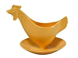 Sonja-Plastic Coquetier en forme de poule jaune pastel – Le coquetier culte fabriqué en Allemagne