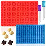 Sonku Mini moule rond 140 cavités 126 emplacements carrés pour la fabrication de chocolats, bonbons, glaçons et friandises pour animaux ...
