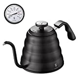 soulhand Pour Over Coffee Kettle with Built-In Thermometer with Gooseneck Spout Stainless Steel Stovetop Coffee Tea Pot Support Stove and ...