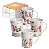 SPOTTED DOG GIFT COMPANY - Lot de 4 mugs en céramique - tasses à café/thé - idée cadeau pour homme/femme/ami ...
