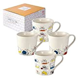 SPOTTED DOG GIFT COMPANY - Lot de 4 mugs en céramique - tasses à café/thé - idée cadeau pour femme/homme/ami ...