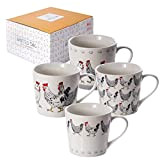 SPOTTED DOG GIFT COMPANY - Lot de 4 tasses à café en céramique - idée cadeau pour les amis des ...
