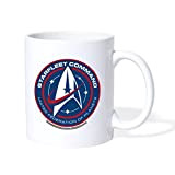 Spreadshirt® Star Trek Discovery Emblème Starfleet Merch Mug Blanc, blanc