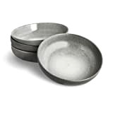 SPRINGLANE Assiettes Creuses en grès du service de vaisselle gris, service de table - 4 piéces