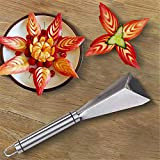 Stainless Steel Fruit Carving Knife, Anti Slip Engraving Blades Kitchen Accessories, Sharp Blades Fruit Carving Knife, Triangular Shape Fruit Vegetable ...