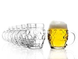 STÖLZLE LAUSITZ Oberglas Tübinger Augenkanne chope à bière 0,4l I lot de 6 pièces I verre à bière traditionnel à ...