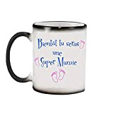 Sublimagecreations Mug Magique Bientôt Super Mamie, idée Cadeau Original, mug Personnalisable, Humour
