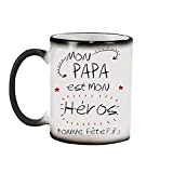 Sublimagecreations mug Mon Papa est Mon héros, idée Cadeau Papa, fête des père, Mug Magique