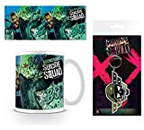 Suicide Squad, Boomerang Crazy Tasse À Café Mug (9x8 cm) Et 1 Suicide Squad, Porte-Clés (15x7 cm)