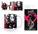 Suicide Squad, Deadshot Armed Tasse À Café Mug (9x8 cm) Et 1 Suicide Squad, Porte-Clés (15x7 cm)