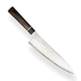 Suncraft VG-10 Black Damascus & Couteau de cuisine & Damas Couteaux de chef 20 cm & Professionnel japonais Acier 67 ...