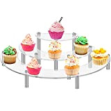 Support de Gâteau 3 Niveaux Risers de Gateau en Acrylique Support à Dessert en Demi Cercle pour Cupcakes Desserts Figurines ...