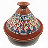 Tajine 2910201103 Faitout Terre cuite Plat ethnique Marocain Tunisino XL 32 cm