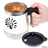 Tasse à café à agitation automatique - Tasse à mélanger automatique en acier inoxydable - Mélanger votre café, thé, chocolat ...